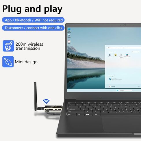 جهاز إرسال واستقبال لاسلكي HDMI، طقم موسع HDMI لاسلكي بوظيفة KVM مع هوائي، بدون تصميم لتبديد الحرارة بشكل أفضل، نطاق 200 متر/656 قدم in Saudi Arabia