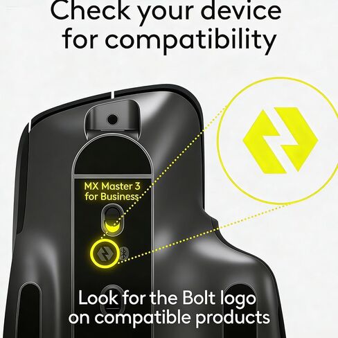 لجهاز استقبال Logitech Logi Bolt USB-A، دونجل بديل متوافق مع MX Master 3S، MX Anywhere 3S، MX Keys S، MX Keys Mini، M650، Lift، POP Mouse، K865، محول لاسلكي آمن متعدد الأجهزة in Kuwait