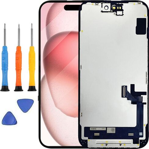 استبدال شاشة iPhone 13 لهاتف iPhone 13 A2482 A2631 A2633 A2634 A2635 شاشة LCD رقمية تعمل باللمس مع أدوات سوداء 6.1 بوصة in Kuwait