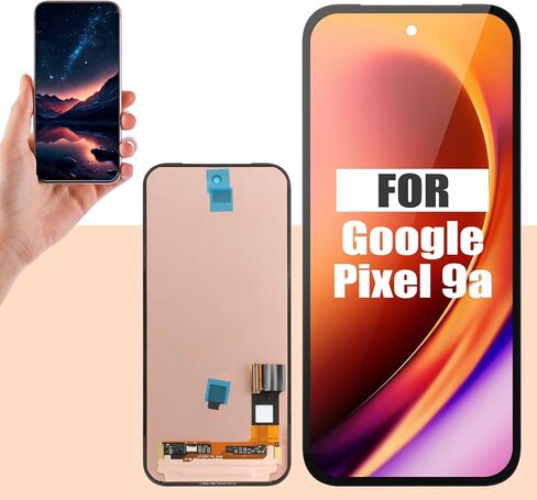 Original Screen for Google Pixel 9a 5G Screen Replacement for Pixel 9a LCD Screen GXQ96, GTF7P, G3Y12 Touch Display Digitizer Assembly Repair Parts No Frame(Black in Saudi Arabia