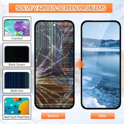 Original Screen for Google Pixel 9a 5G Screen Replacement for Pixel 9a LCD Screen GXQ96, GTF7P, G3Y12 Touch Display Digitizer Assembly Repair Parts No Frame(Black in Saudi Arabia