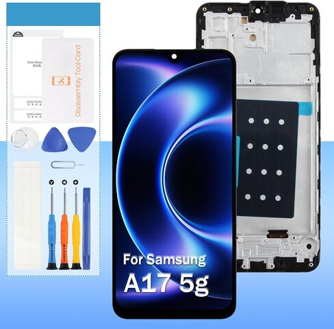 Screen Replacement for Samsung Galaxy A17 5G / A17 4G Incell SM-A176B, SM-A176B/DS A175F A175M 6.7" LCD Display Touch Digitizer Glass Assembly(Black with Frame) in Saudi Arabia