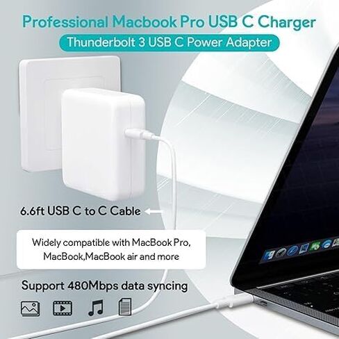 100W Charger for MacBook Pro&MacBook Air(After 2017),Compatible with MacBook pro/Air16 15 14 13 inch(M1-M5),C-Type Interface in Saudi Arabia