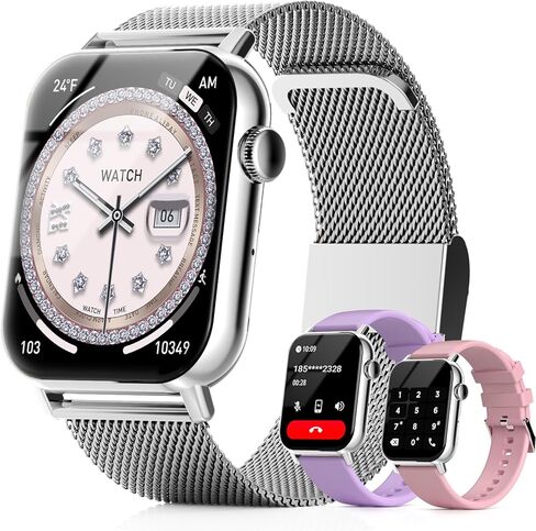 Trendia Smart Watches for Women, 1.83'' HD Fitness Tracker with Answer/Make Calls, Heart Rate/Sleep/SpO2 Monitor, 120+ Sport Modes, IP68 Waterproof, Compatible iPhone/Samsung/Android Rose Pink in Saudi Arabia