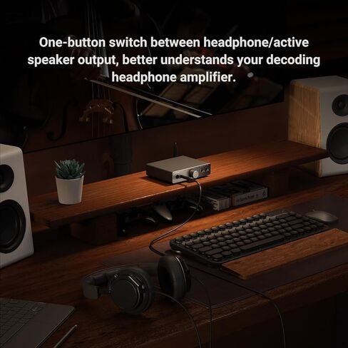 AIYIMA DAC A7 Mini Desktop Bluetooth DAC، USB C محول صوت رقمي إلى تناظري لمضخم صوت استريو منزلي، 3.5 ملم | مقابس سماعة رأس مزدوجة مقاس 6.35 ملم، ومدخل بصري/محوري، ومخرج RCA in Kuwait