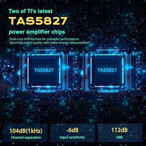 SMSL DA100 مضخم طاقة 100 وات TI TAS5827 *2 مضخم صوت من الفئة D عالي/منخفض التمرير 2.1 مضخم صوت بلوتوث 5.3 تحكم إلكتروني في مستوى الصوت ستيريو أمبير EQ تعديل BT/USB/HDMI(ARC)/بصري/خط دخل in Saudi Arabia