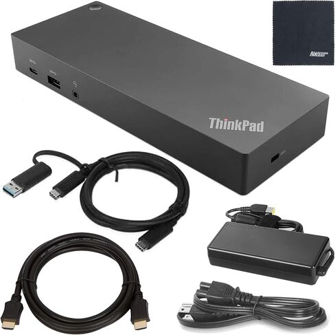 Lenovo ThinkPad Hybrid USB-C Dock US (40AF0135US) with USB Type-A Adapter + ZoomSpeed HDMI Cable (with Ethernet) + Starter Bundle in Saudi Arabia