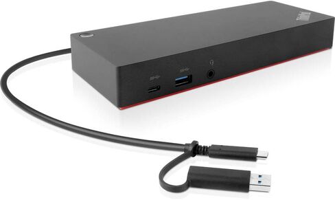Lenovo ThinkPad Hybrid USB-C Dock US (40AF0135US) with USB Type-A Adapter + ZoomSpeed HDMI Cable (with Ethernet) + Starter Bundle in Saudi Arabia