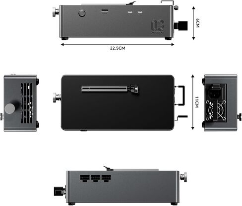 قاعدة شحن AOOSTAR AG03EGU مع PSU بقدرة 800 وات، وOCuLink+2*TB5(منافذ شحن PD 100/140W وTGX Hot Swap، تدعم ما يصل إلى 500WEGU. متوافقة مع أجهزة الكمبيوتر المحمولة والأجهزة التي تعمل بنظام التشغيل Windows 11 Thunderbolt 4/5/وUSB 4/4 V2 in Saudi Arabia