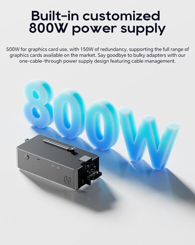 قاعدة شحن AOOSTAR AG03EGU مع PSU بقدرة 800 وات، وOCuLink+2*TB5(منافذ شحن PD 100/140W وTGX Hot Swap، تدعم ما يصل إلى 500WEGU. متوافقة مع أجهزة الكمبيوتر المحمولة والأجهزة التي تعمل بنظام التشغيل Windows 11 Thunderbolt 4/5/وUSB 4/4 V2 in Saudi Arabia