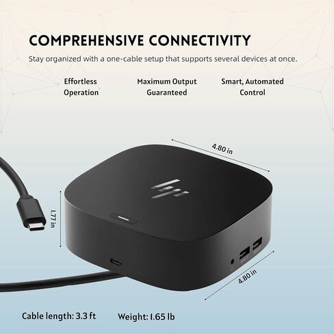 محطة إرساء HP 5TW10AA بقدرة 120 وات لأجهزة الكمبيوتر المحمول ذات الشاشة المزدوجة USB-C G5 مع HDMI ومنفذ DisplayPort وكابلات USB-C (جديدة) in Kuwait
