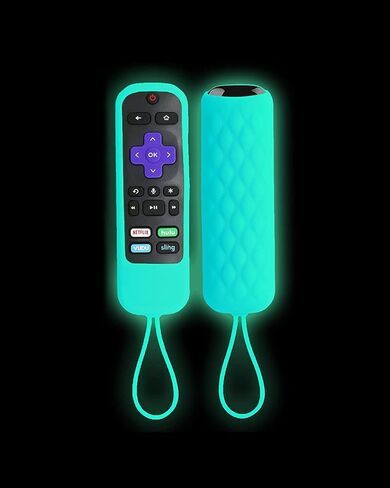 Remote Control Cover Glow in The Dark for Easy Finding Universal Replacement Controller Silicone Sleeve Skin Luminous Blue BLC1459-01 in Saudi Arabia