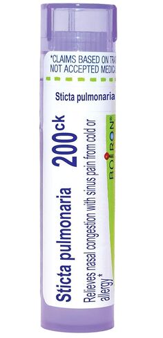 Boiron Sticta Pulmonaria 200Ck Md 80 Pellets for Nasal Congestion with Sinus Pain from Cold or Allergy in Saudi Arabia