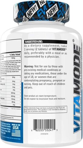 EVL Advanced Daily Multivitamin for Men - Men's Multivitamin with Essential Minerals Phytonutrient Complex and VitaMode Active Mens Vitamins for Energy with Lycopene for Muscle Bone and Immune Support in Saudi Arabia