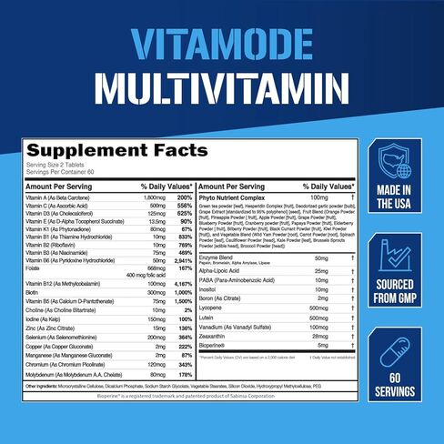 EVL Advanced Daily Multivitamin for Men - Men's Multivitamin with Essential Minerals Phytonutrient Complex and VitaMode Active Mens Vitamins for Energy with Lycopene for Muscle Bone and Immune Support in Saudi Arabia