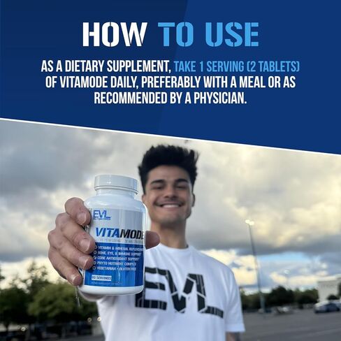 EVL Advanced Daily Multivitamin for Men - Men's Multivitamin with Essential Minerals Phytonutrient Complex and VitaMode Active Mens Vitamins for Energy with Lycopene for Muscle Bone and Immune Support in Saudi Arabia