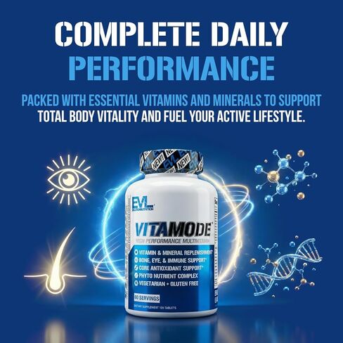 EVL Advanced Daily Multivitamin for Men - Men's Multivitamin with Essential Minerals Phytonutrient Complex and VitaMode Active Mens Vitamins for Energy with Lycopene for Muscle Bone and Immune Support in Saudi Arabia