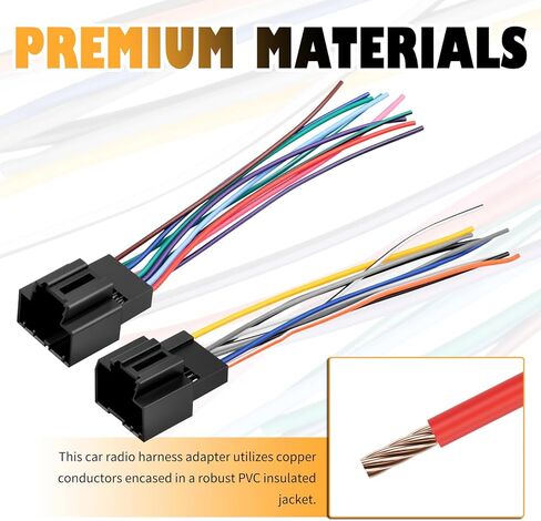 Radio Wiring Harness,Car Audio & Video Wiring Harnesses Kit with Antenna Adapter & Ignition Wire,Plug and Play Stereo Wirings Harness Compatible with Cadillac GMC Chevrolet in Saudi Arabia