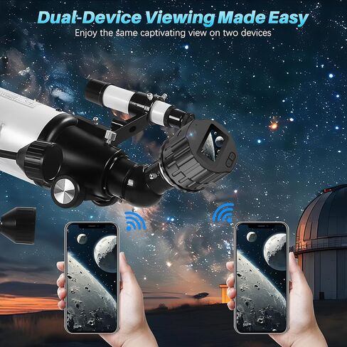 KASHEVI WiFi Electronic Eyepiece with 1.5" TFT Display, 1080P HD Digital Telescope Adapter with 64GB Storage, Wireless Astrophotography Eyepiece for Telescopes, Microscopes & Binoculars (28–50mm) in Saudi Arabia