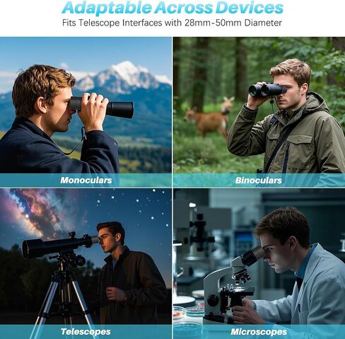 KASHEVI WiFi Electronic Eyepiece with 1.5" TFT Display, 1080P HD Digital Telescope Adapter with 64GB Storage, Wireless Astrophotography Eyepiece for Telescopes, Microscopes & Binoculars (28–50mm) in Saudi Arabia
