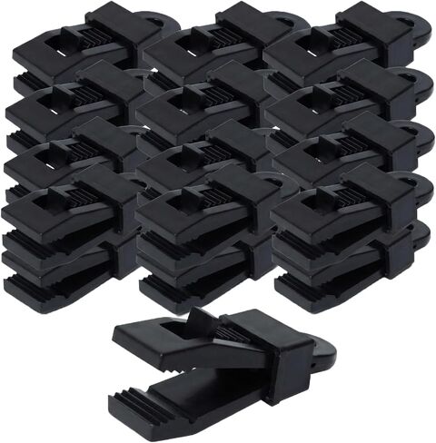 20 Pcs Tarp Clip Heavy Duty Lock Grip Tarp Clamps Tent Fasteners Clip Holder Camping Clamp Clip Tighten Lock Tent Snap Grip for Outdoor Camping Canopy in Saudi Arabia