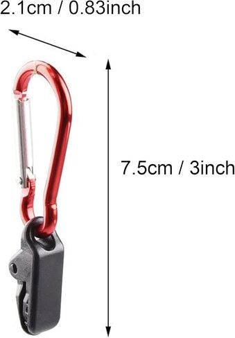 10Pcs Tent Fixing Clips with Carabiner Lock Lightweight Plastic Crocodile Clips for Camping Tents Tarps Canopies Outdoor Awning Clamp Accessories in Saudi Arabia