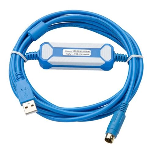 USB-FBS-232PO-9F for FBS B1Z Series PLC Programming Cable Download Cable Gold Plated Version (Blue) in Saudi Arabia