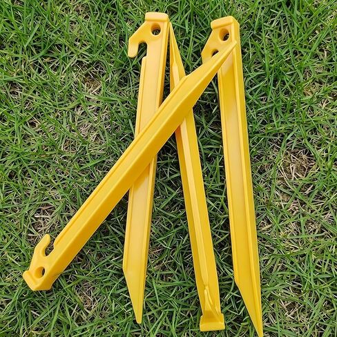 8.9" Heavy Duty Plastic Tent Stakes, Sturdy Tent Pegs for Camping Outdoor Sand Beach, Durable Canopy Stakes, Lightweight Rust-Free Anchors for Yard Inflatable, 20 PCS in Saudi Arabia