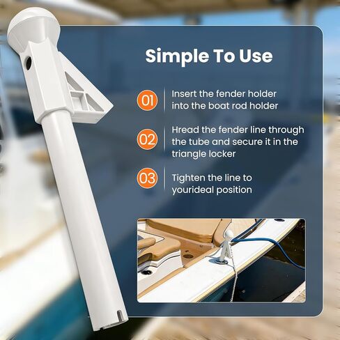 Boat Fender Holder, Boat Fender Clips, Fishing Rod Fender Support, 2 Pack, Rod Holder, Boats Rod Holders, Boarding Assist Handle, Innovative Fishing Boats Accessory. in Saudi Arabia