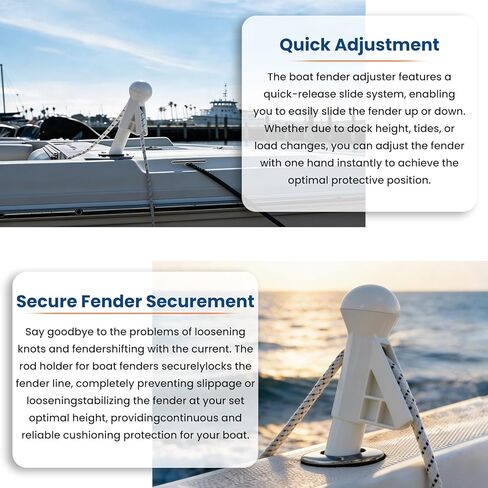 Boat Fender Holder, Boat Fender Clips, Fishing Rod Fender Support, 2 Pack, Rod Holder, Boats Rod Holders, Boarding Assist Handle, Innovative Fishing Boats Accessory. in Saudi Arabia