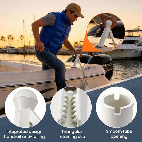 Boat Fender Holder, Boat Fender Clips, Fishing Rod Fender Support, 2 Pack, Rod Holder, Boats Rod Holders, Boarding Assist Handle, Innovative Fishing Boats Accessory. in Saudi Arabia