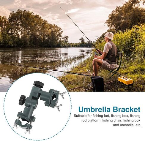 Fishing Chair Umbrella Stand Bracket, 360 Degree Rotation Adjustable Fishing Rod Holder, Chair Stand Lures Dish/Flashlight Holder, Fishings Pole Bracket Connect(Color:Green) in Saudi Arabia