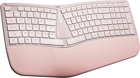 Nulea RT07B Wireless Ergonomic Keyboard - Split Keyboard, Wrist Rest, Natural Typing, Bluetooth and USB Connectivity, USB-C Rechargeable,Compatible with Windows Mac in Saudi Arabia