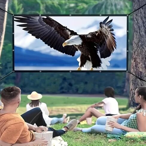 120Inch Projector Screen 16:9 Movie Projector Screen Foldable Projector Screens for Home Theater, Outdoor, Indoor Party in Saudi Arabia