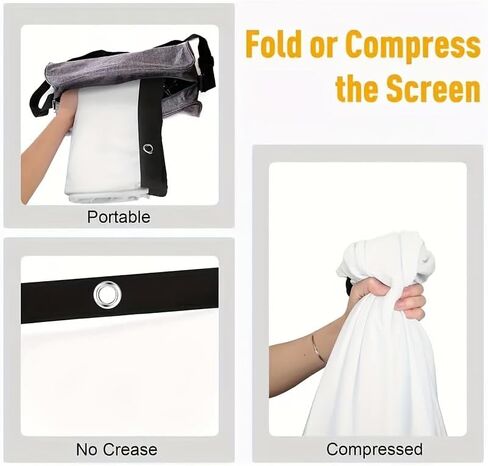 120Inch Projector Screen 16:9 Movie Projector Screen Foldable Projector Screens for Home Theater, Outdoor, Indoor Party in Saudi Arabia