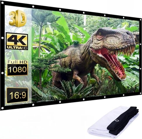 120Inch Projector Screen 16:9 Movie Projector Screen Foldable Projector Screens for Home Theater, Outdoor, Indoor Party in Saudi Arabia