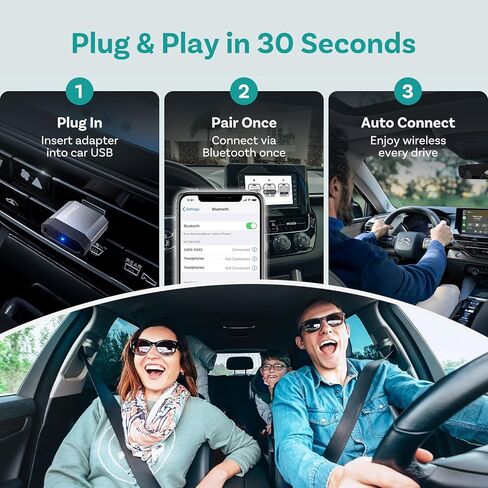 OTTOCAST Mini Nova، 2 في 1 الجيل الجديد من Carplay اللاسلكي ومحول Android التلقائي، التوصيل والتشغيل، دونجل USB لإعادة الاتصال التلقائي، متوافق مع OEM السلكية Carplay/Android Auto Cars in Kuwait