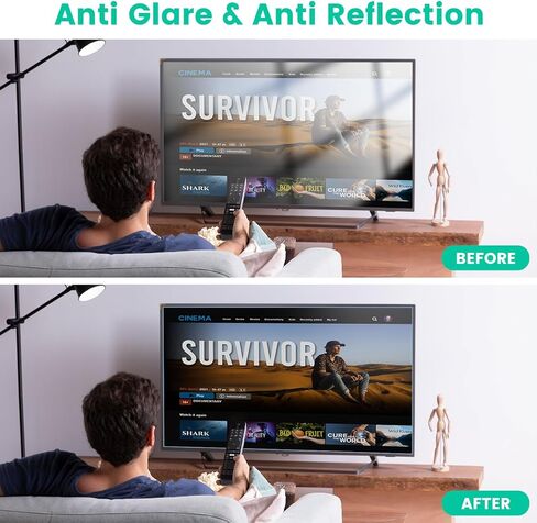 F FORITO 32 Inch 16:9 Anti Blue Light TV Screen Protector, Eye Protection Anti Glare Blue Light Blocking Screen Filter in Saudi Arabia