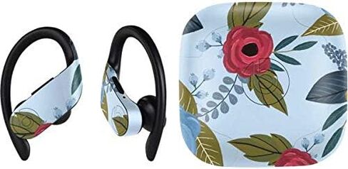 غلاف صوتي من Skinit متوافق مع PowerBeats Pro - تصميم زهور الخريف الزرقاء in Saudi Arabia