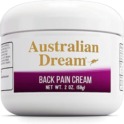 Australian Dream Back Pain Cream - Soothing, Non-Greasy Pain Relief Cream - Strong Muscle Pain Relief Cream Good for Neck, Body, Muscle Aches, or Back Pain - 2 oz Jar in Saudi Arabia