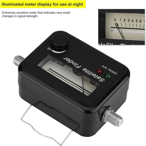 Focket Satellite Signal Finder, Extremely Sensitive Digital Satellite Finder, Lightweight Pocket Size with Illuminated Display for Outdoor Dish Alignment in Saudi Arabia
