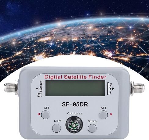 Satellite Signal Meter Finder, Digital Portable Compact 5.1x2.6 Inch - Highly Sensitive Analog Display, Illuminated Night Use, Easy Dish Alignment in Saudi Arabia