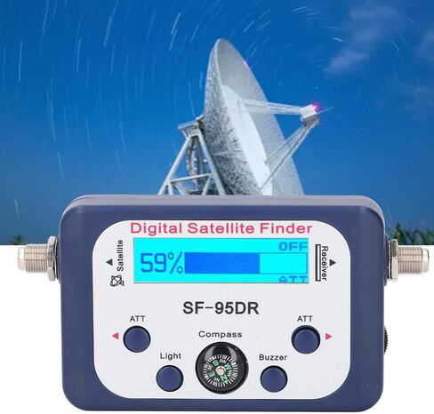 Digital Satellite Signal Finder, Microprocessor Controlled Finder, Portable Satellite with LED Backlight, Ideal for Astronomical Observation, Navigation & Broadcasting, in Kuwait