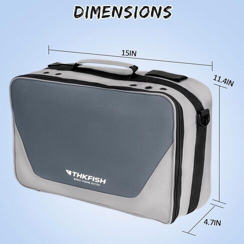 THKFISH Waterproof Fishing Reel Case and Fishing Line Storage Bag with Removable Shockproof Compartments Holds more than 12 Reels or 24 Spools in Saudi Arabia