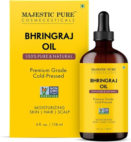 Majestic Pure Arnica Oil 4oz (118ml) Premium Carrier Oil with Dropper for Hair Care, Hair Oiling, Scalp Massage, & Skin Care in Saudi Arabia