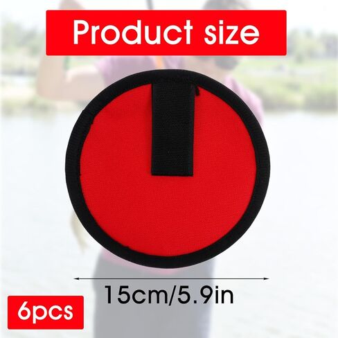 Larrel 6 Pack Fishing Lure Wraps Fishing Rod Sleeves Lure Cover Fish Hook Covers Bait Storage Protectors Rod Sleeve Guard in Saudi Arabia