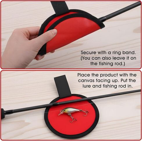 Larrel 6 Pack Fishing Lure Wraps Fishing Rod Sleeves Lure Cover Fish Hook Covers Bait Storage Protectors Rod Sleeve Guard in Saudi Arabia