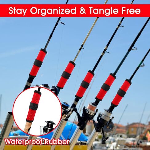 Larrel 6 Pack Fishing Lure Wraps Fishing Rod Sleeves Lure Cover Fish Hook Covers Bait Storage Protectors Rod Sleeve Guard in Saudi Arabia