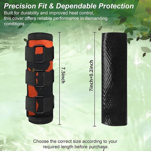 Heat Resistant Suppressor Cover 6 Inch, High-Temp Fireproof Suppressor Wrap with Insulated Microfiber Sleeve, Non-Slip Adjustable Silencer Cover for Shooting & Hunting in Saudi Arabia