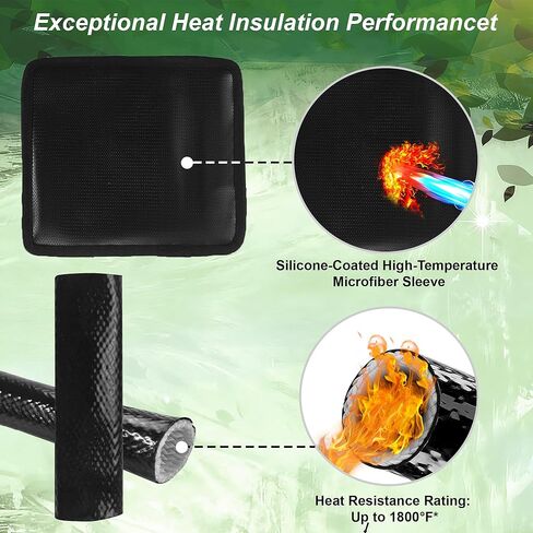 Heat Resistant Suppressor Cover 6 Inch, High-Temp Fireproof Suppressor Wrap with Insulated Microfiber Sleeve, Non-Slip Adjustable Silencer Cover for Shooting & Hunting in Saudi Arabia